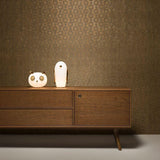 Animal Shaped Glass Table Lamp Modern Owl Rabbit Penguin Gold Bedside Nightstand Light
