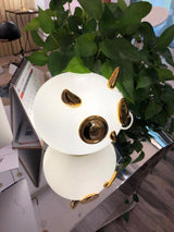 Animal Shaped Glass Table Lamp Modern Owl Rabbit Penguin Gold Bedside Nightstand Light