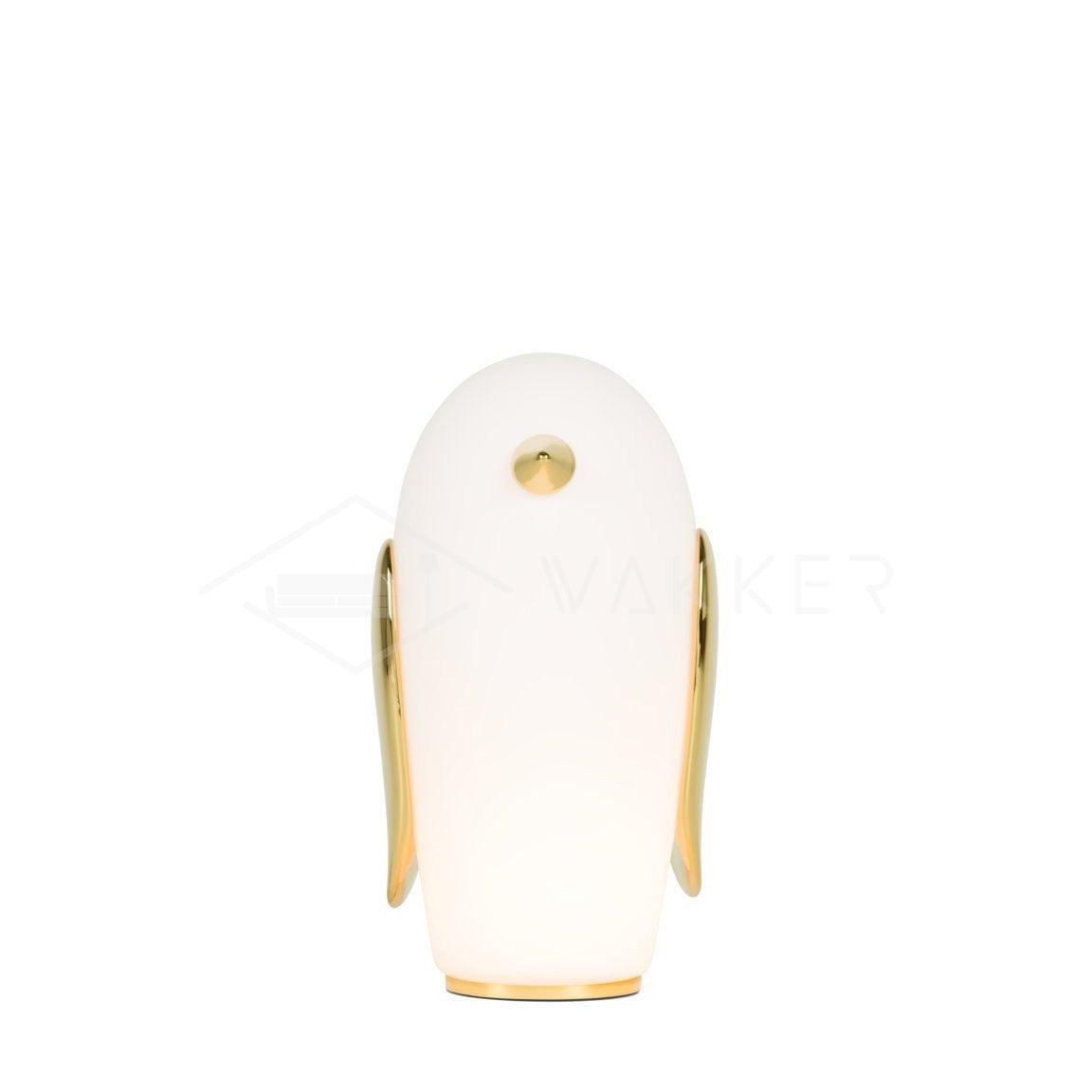 Animal Shaped Glass Table Lamp Modern Owl Rabbit Penguin Gold Bedside Nightstand Light