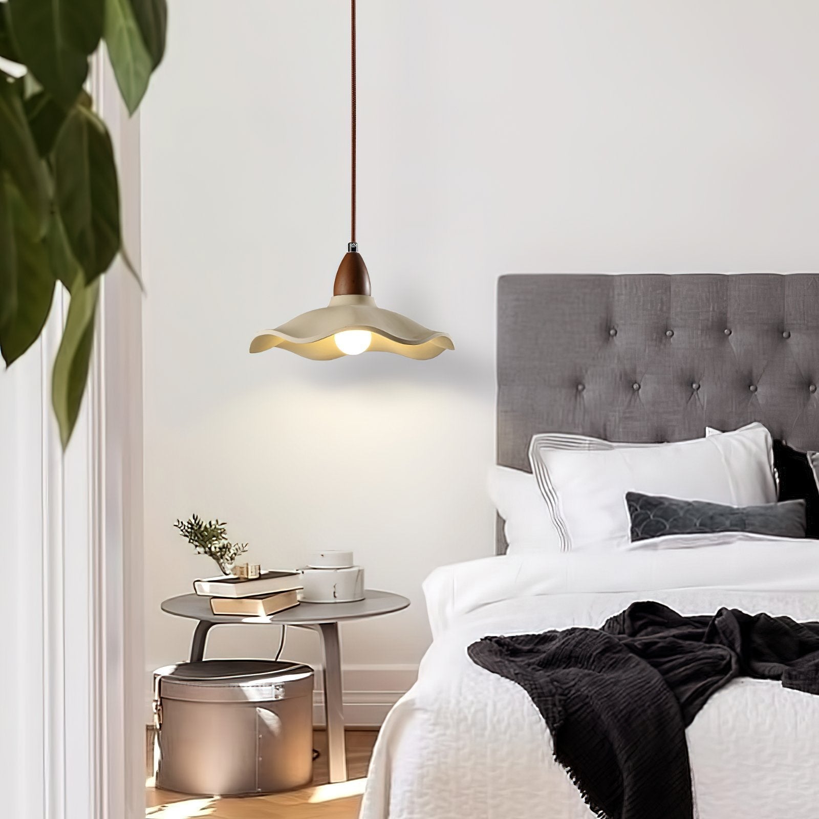 modern-petal-concrete-hanging-ceiling-lamp-with-walnut-wood-base-for-elegant-living-spaces