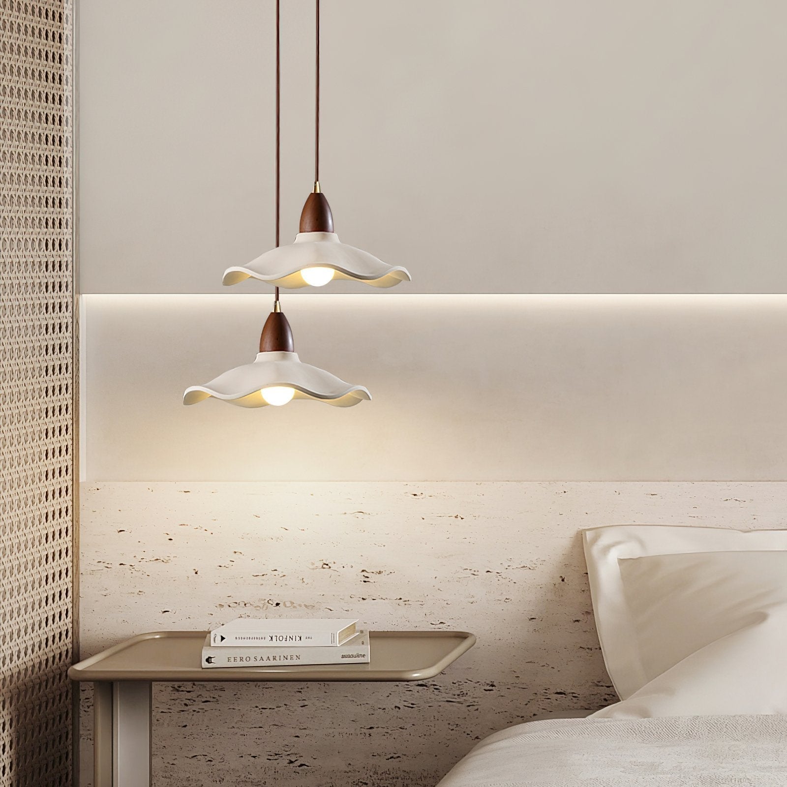 modern-petal-concrete-hanging-ceiling-lamp-with-walnut-wood-base-for-elegant-living-spaces