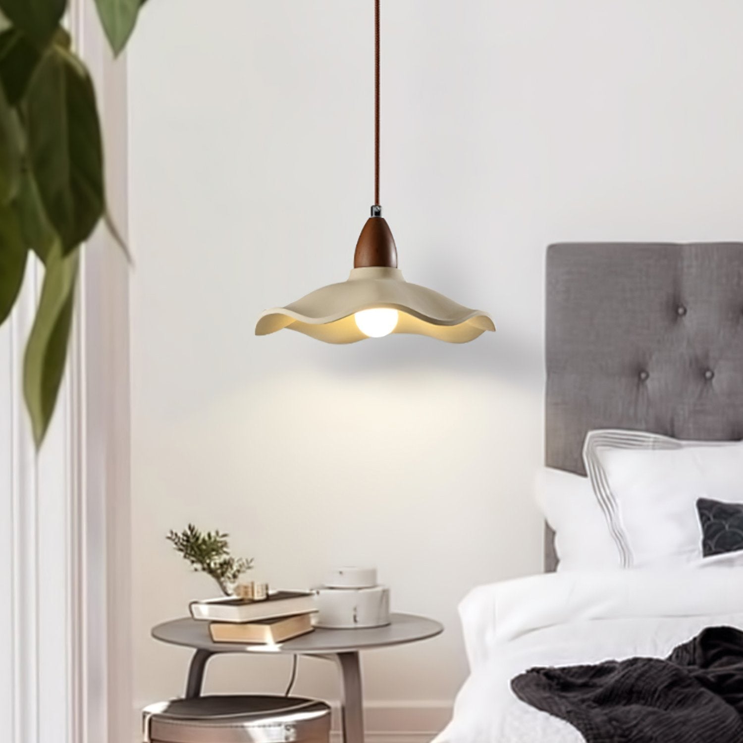 modern-petal-concrete-hanging-ceiling-lamp-with-walnut-wood-base-for-elegant-living-spaces