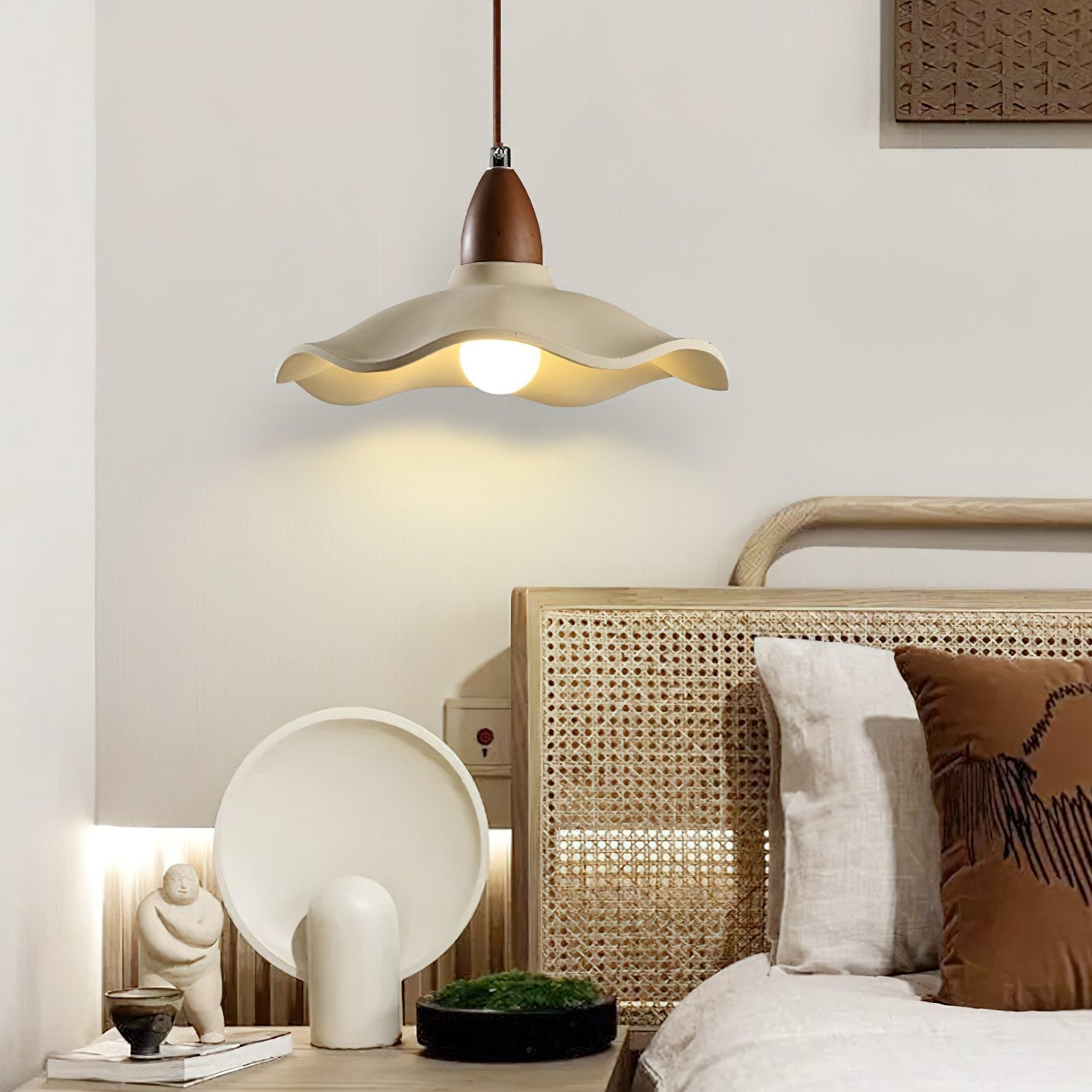 modern-petal-concrete-hanging-ceiling-lamp-with-walnut-wood-base-for-elegant-living-spaces