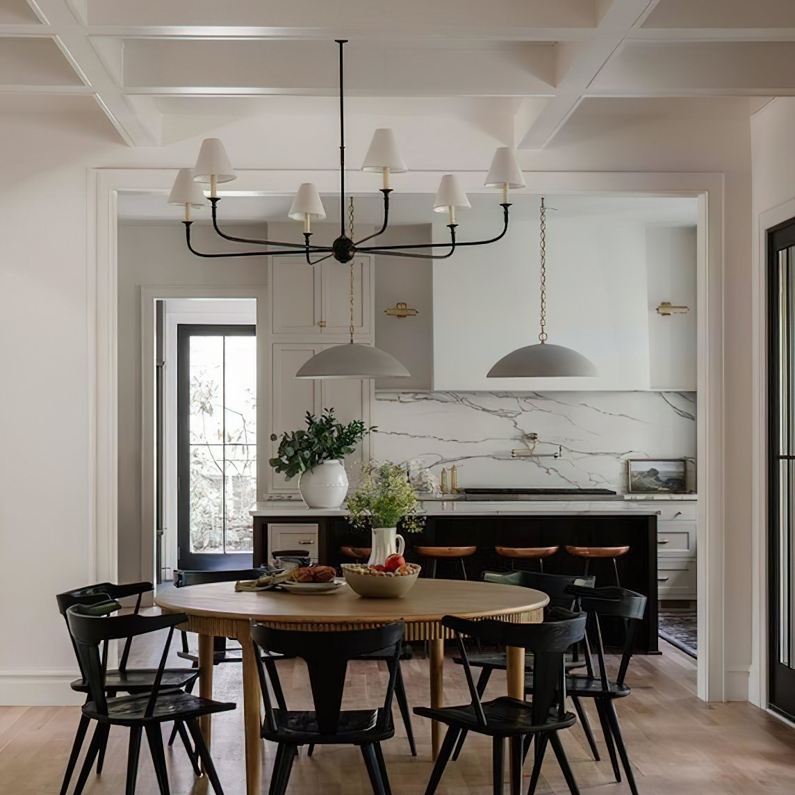 modern-piaf-brass-chandelier-with-white-fabric-shades-for-elegant-home-interior-lighting