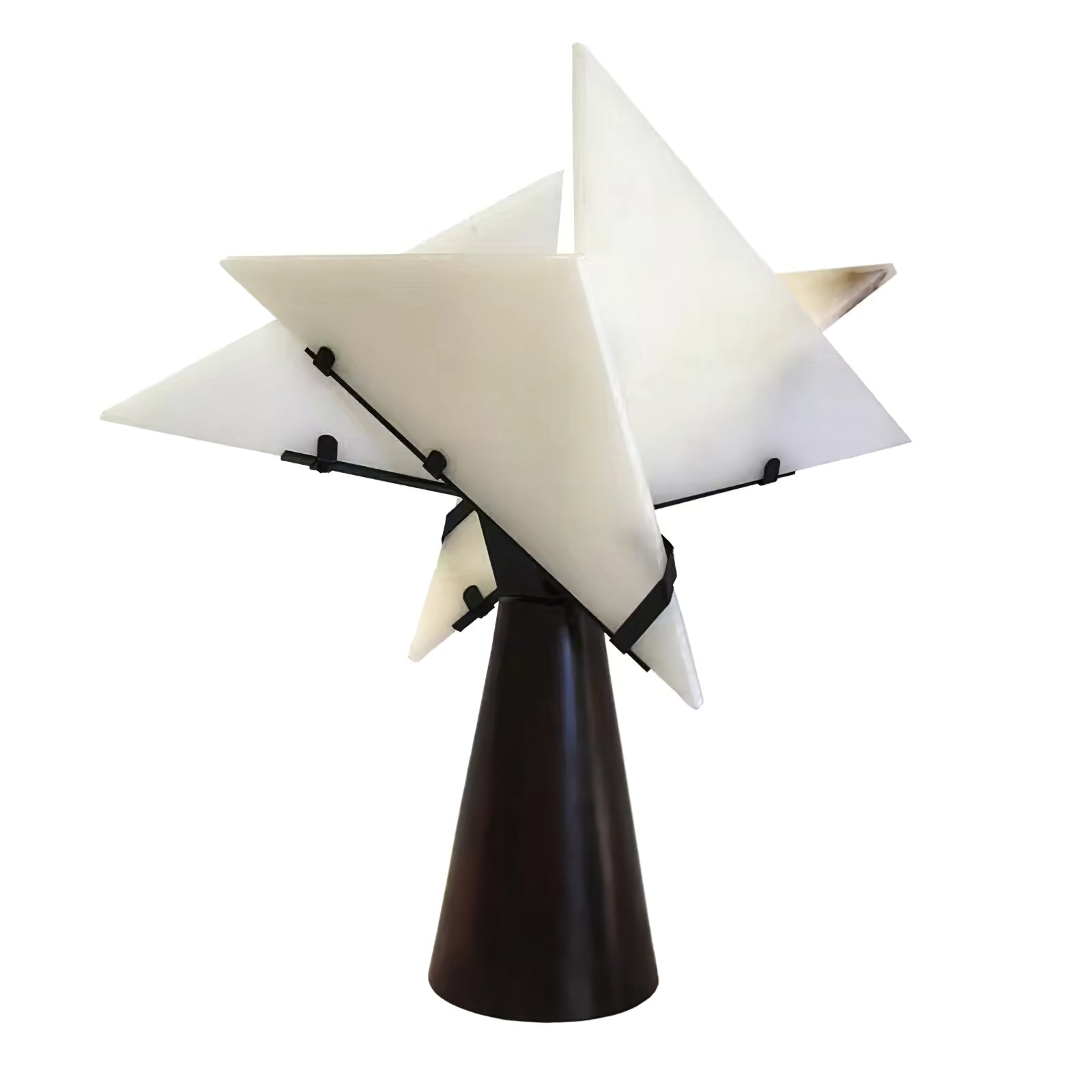 Modern Alabaster Accent Table Lamp Sculptural Natural Stone LED Desk Light