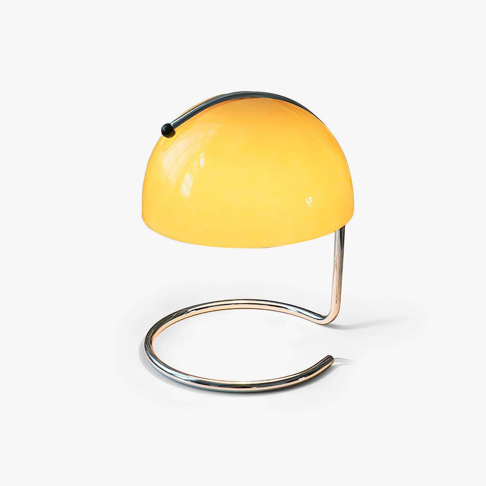 Modern Minimalist Chrome Table Lamp with Glass Shade for Reading and Candle Warming