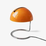 Modern Minimalist Chrome Table Lamp with Glass Shade for Reading and Candle Warming