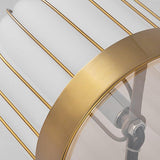Modern Gold Pill Table Lamp with Mouth Blown Glass Shade for Office and Bedroom Ambient Lighting