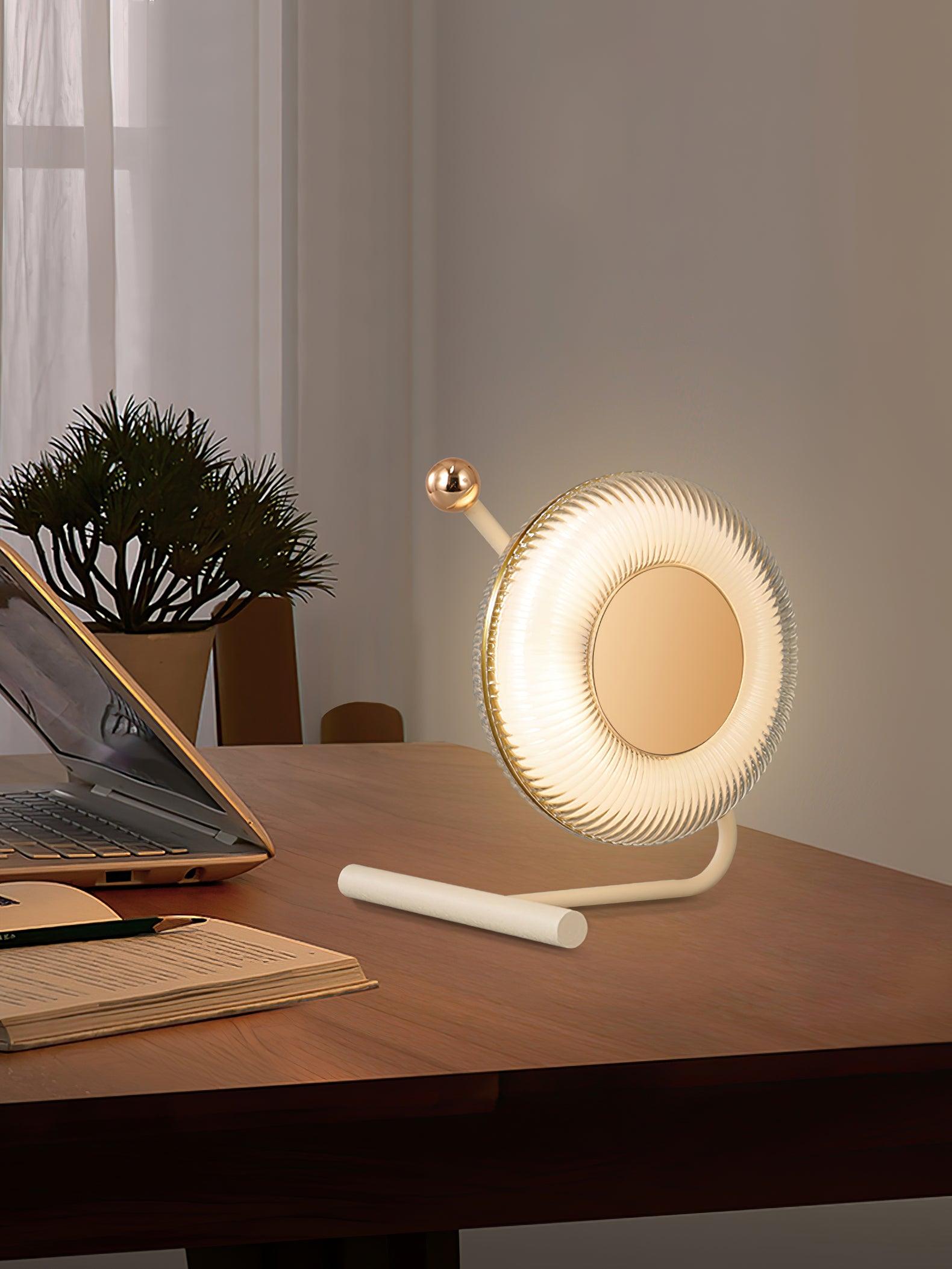 Modern Portable LED Table Lamp with Rechargeable Battery and Adjustable Task Lighting