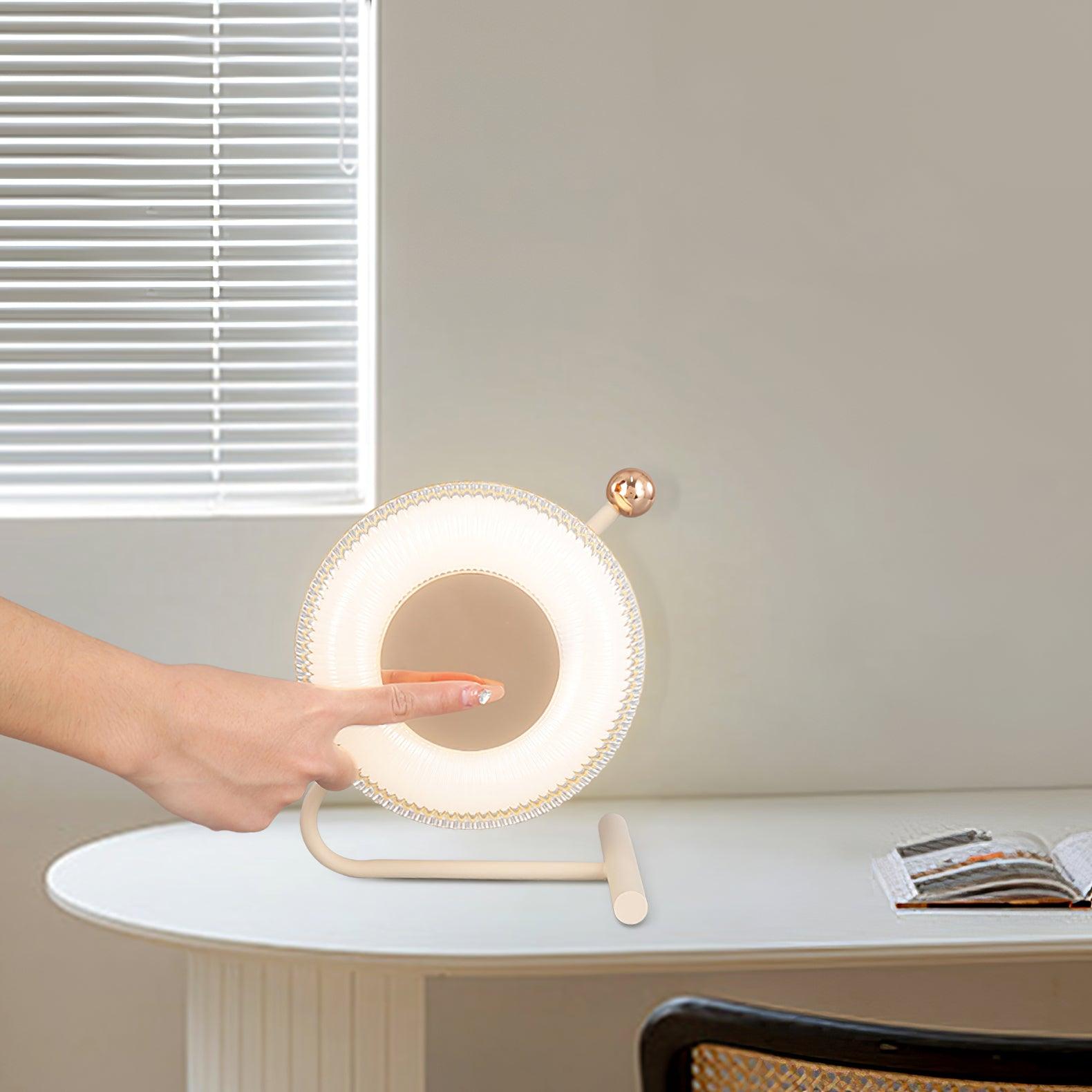 Modern Portable LED Table Lamp with Rechargeable Battery and Adjustable Task Lighting