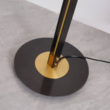 Modern Planetary Globe Standing Floor Lamp with White Blown Glass Shades and Brass Accents