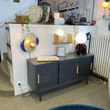 Modern Resin N Shape Table Lamp with Glass Globe for Creative Bedside and Office Lighting
