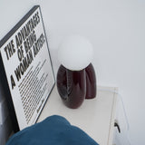 Modern Resin N Shape Table Lamp with Glass Globe for Creative Bedside and Office Lighting