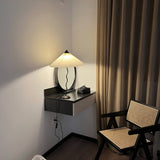 Sicilian Iron Table Lamp with Pleated Fabric Hat Shade and Beige Base for Home Decor