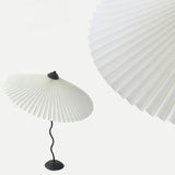 Sicilian Iron Table Lamp with Pleated Fabric Hat Shade and Beige Base for Home Decor