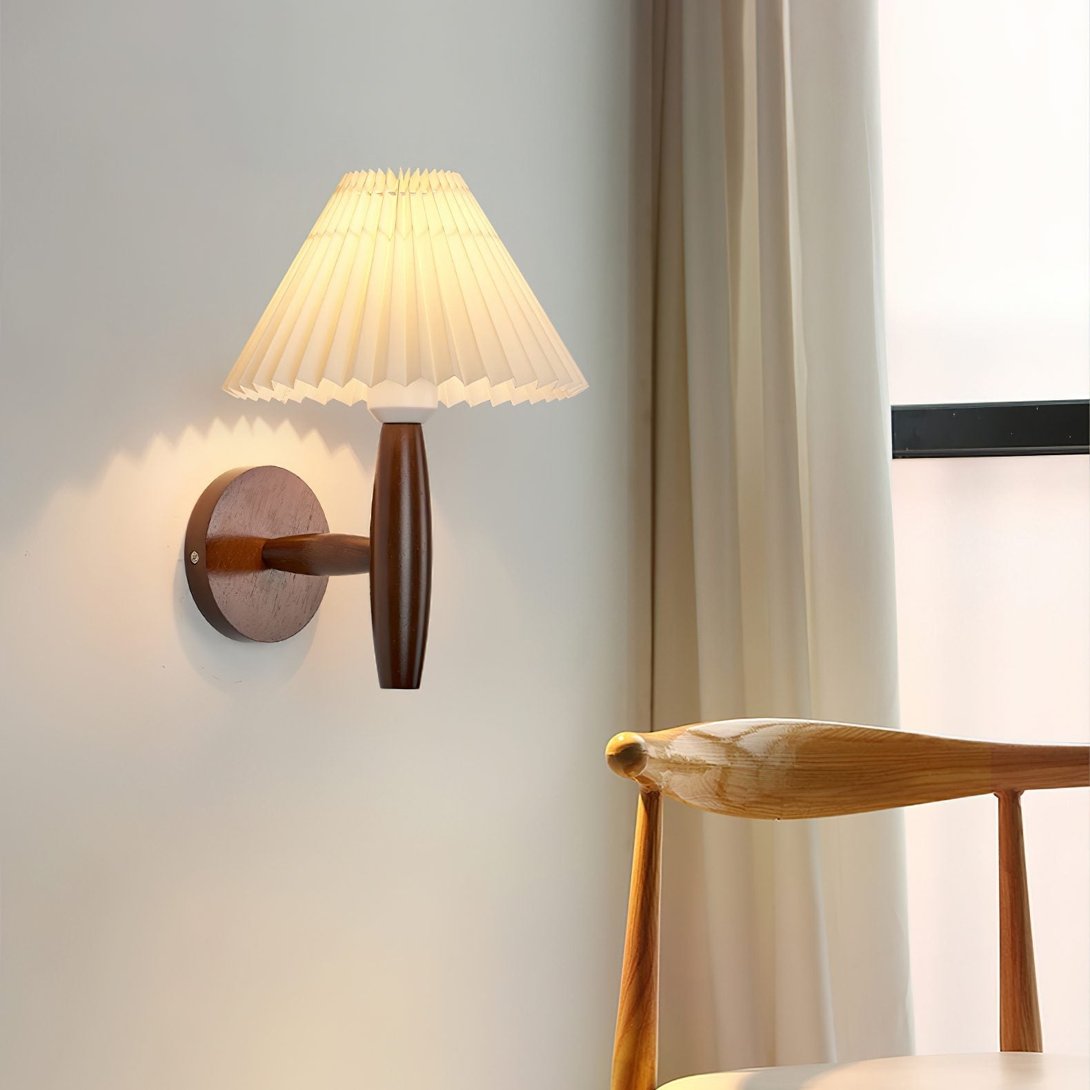 mid-century-modern-pleated-wood-wall-sconce-for-bedroom-living-room-white-fabric-shade