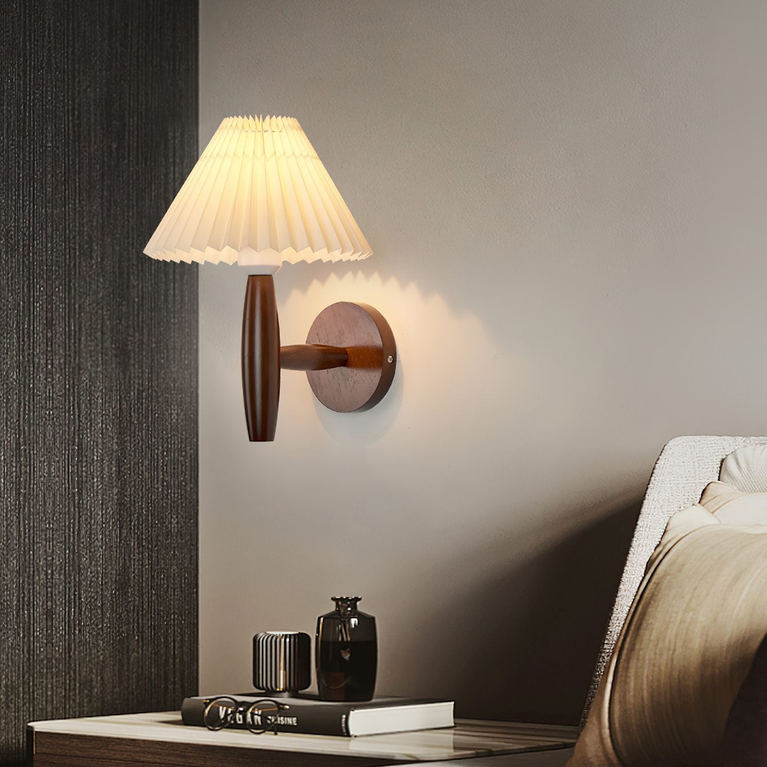 mid-century-modern-pleated-wood-wall-sconce-for-bedroom-living-room-white-fabric-shade