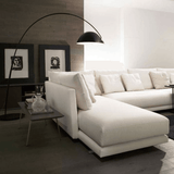 Modern Scandinavian Verse Arc Floor Lamp with Adjustable Swivel Shade for Living Room