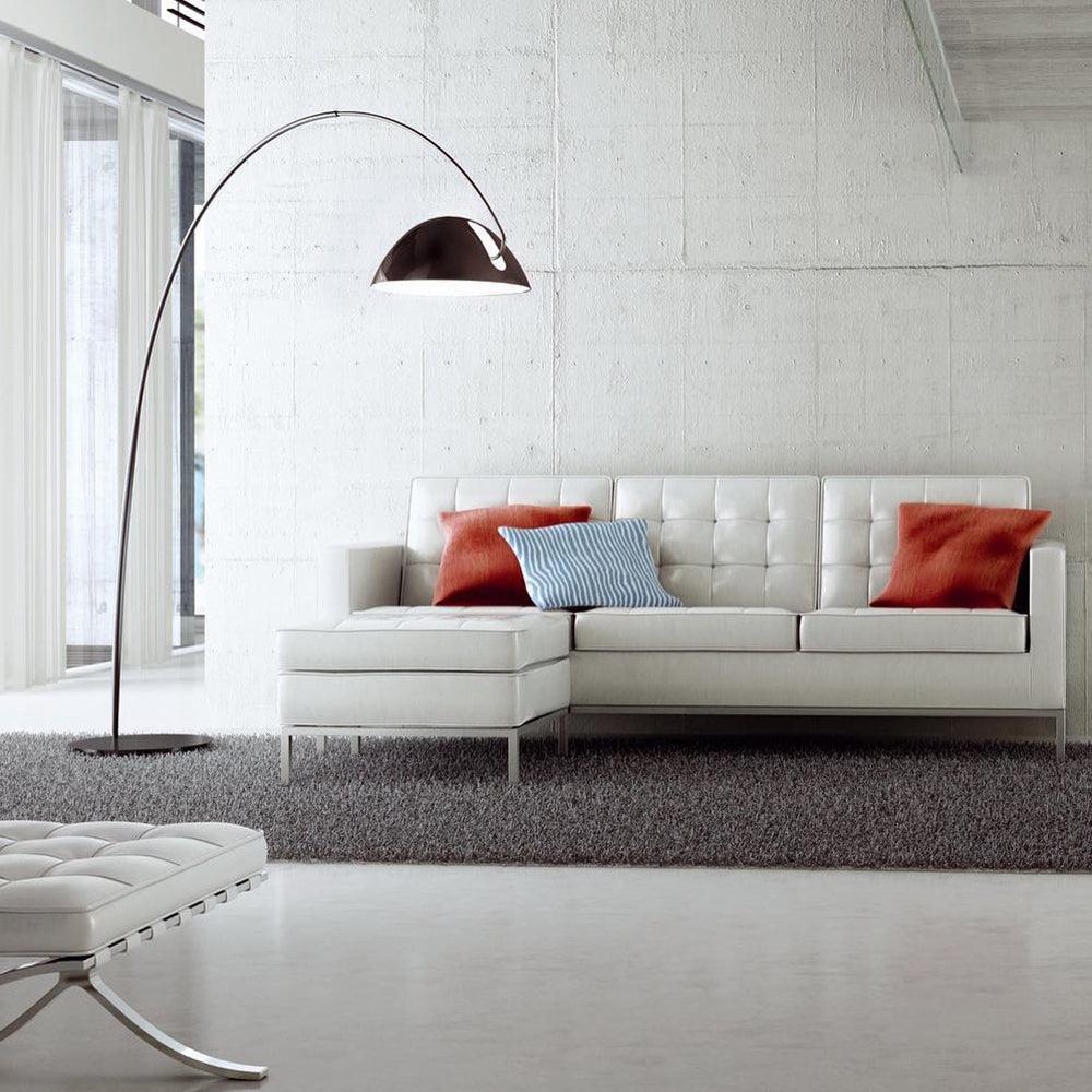 Modern Scandinavian Verse Arc Floor Lamp with Adjustable Swivel Shade for Living Room