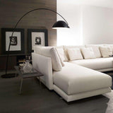 Modern Scandinavian Verse Arc Floor Lamp with Adjustable Swivel Shade for Living Room