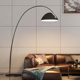 Modern Scandinavian Verse Arc Floor Lamp with Adjustable Swivel Shade for Living Room