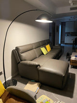 Modern Scandinavian Verse Arc Floor Lamp with Adjustable Swivel Shade for Living Room