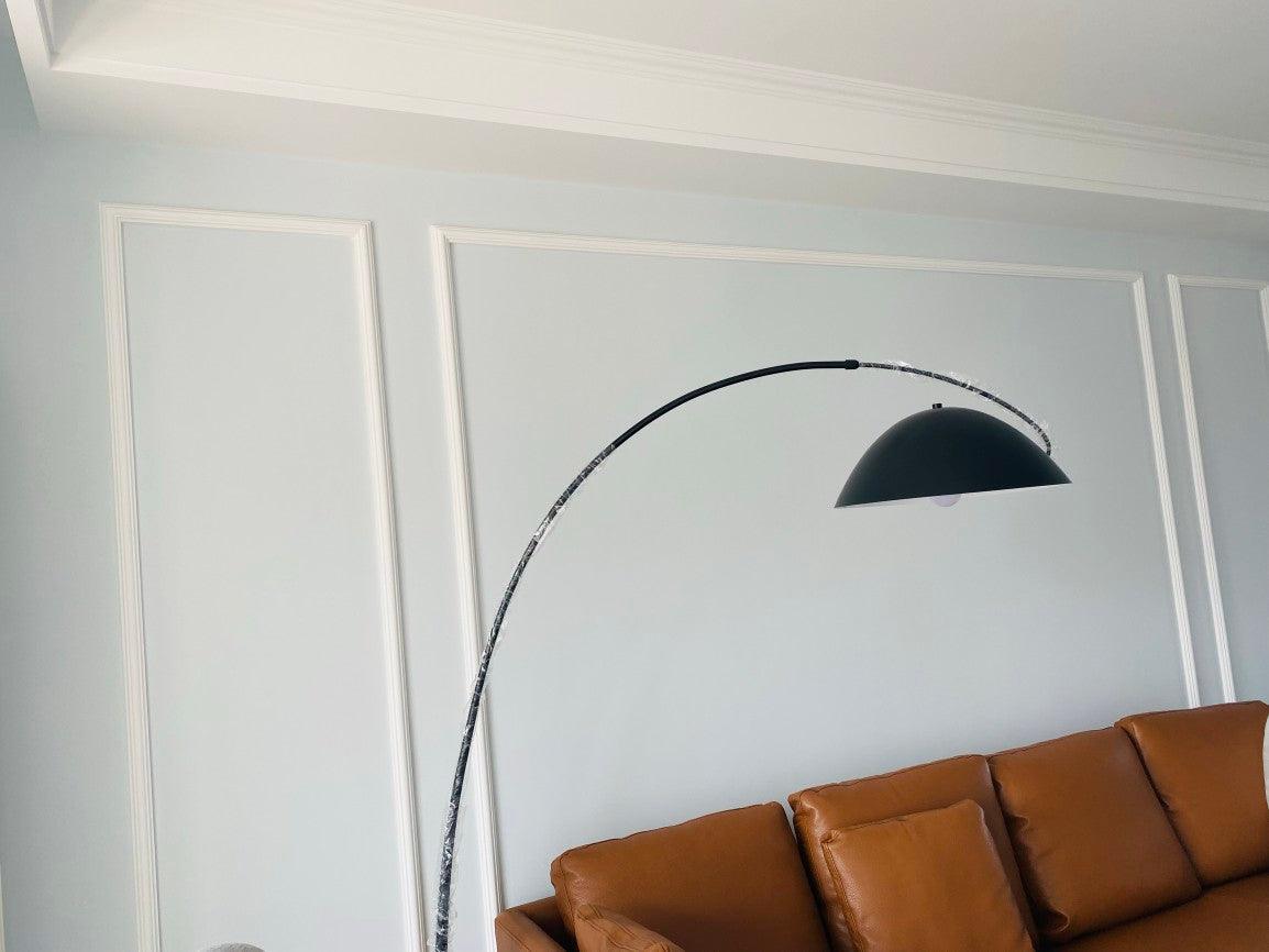 Modern Scandinavian Verse Arc Floor Lamp with Adjustable Swivel Shade for Living Room