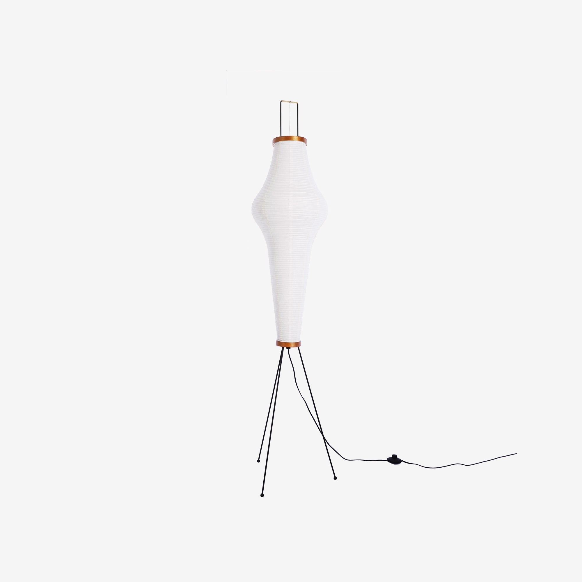 Japanese Rice Paper Floor Lamp Sculptural Mulberry Paper Standing Lantern Lighting
