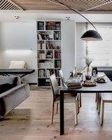 Modern Scandinavian Verse Arc Floor Lamp with Adjustable Swivel Shade for Living Room