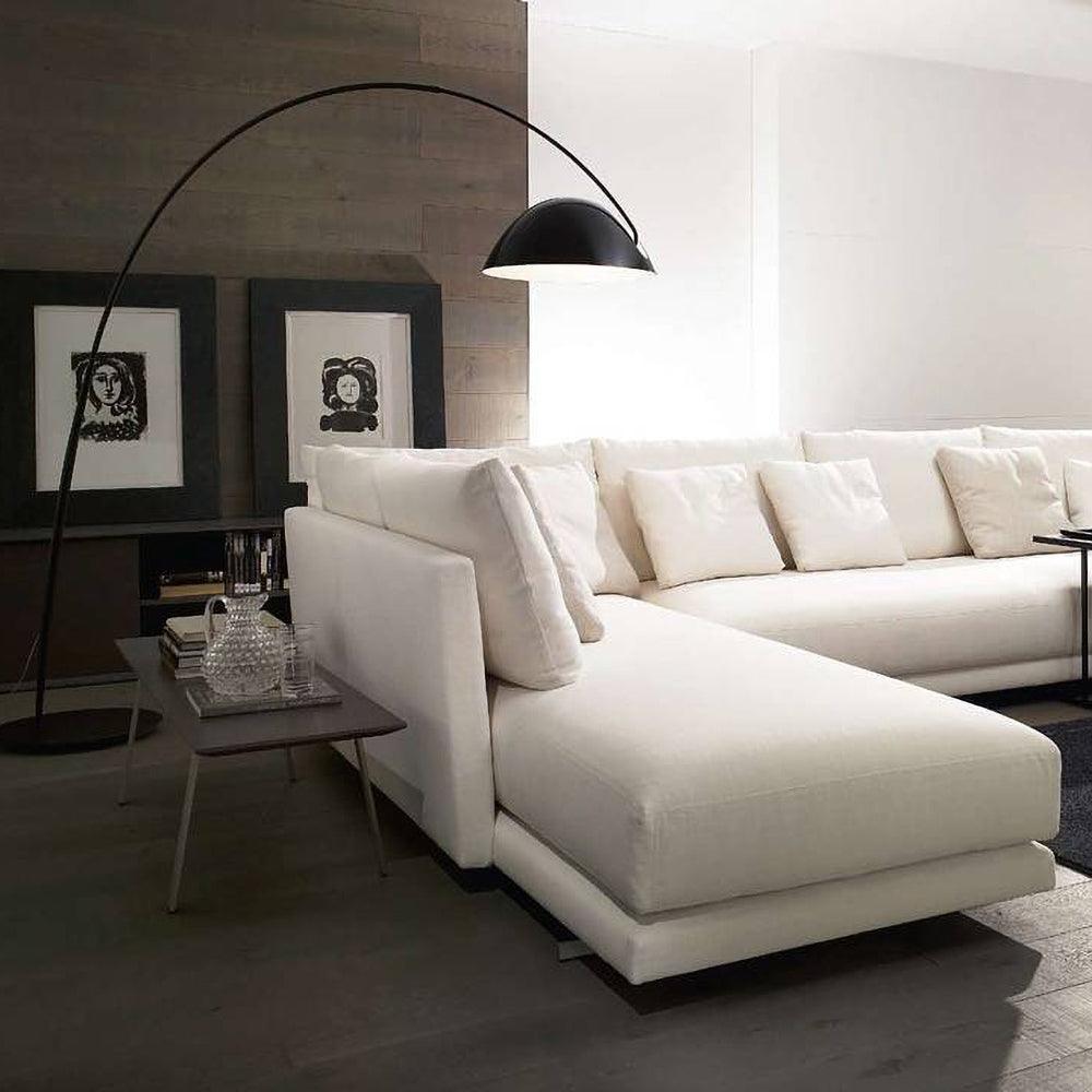 Modern Scandinavian Verse Arc Floor Lamp with Adjustable Swivel Shade for Living Room