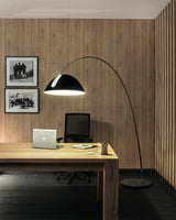 Modern Scandinavian Verse Arc Floor Lamp with Adjustable Swivel Shade for Living Room