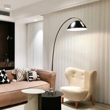 Modern Scandinavian Verse Arc Floor Lamp with Adjustable Swivel Shade for Living Room
