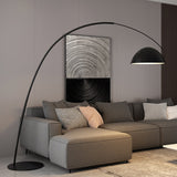 Modern Scandinavian Verse Arc Floor Lamp with Adjustable Swivel Shade for Living Room