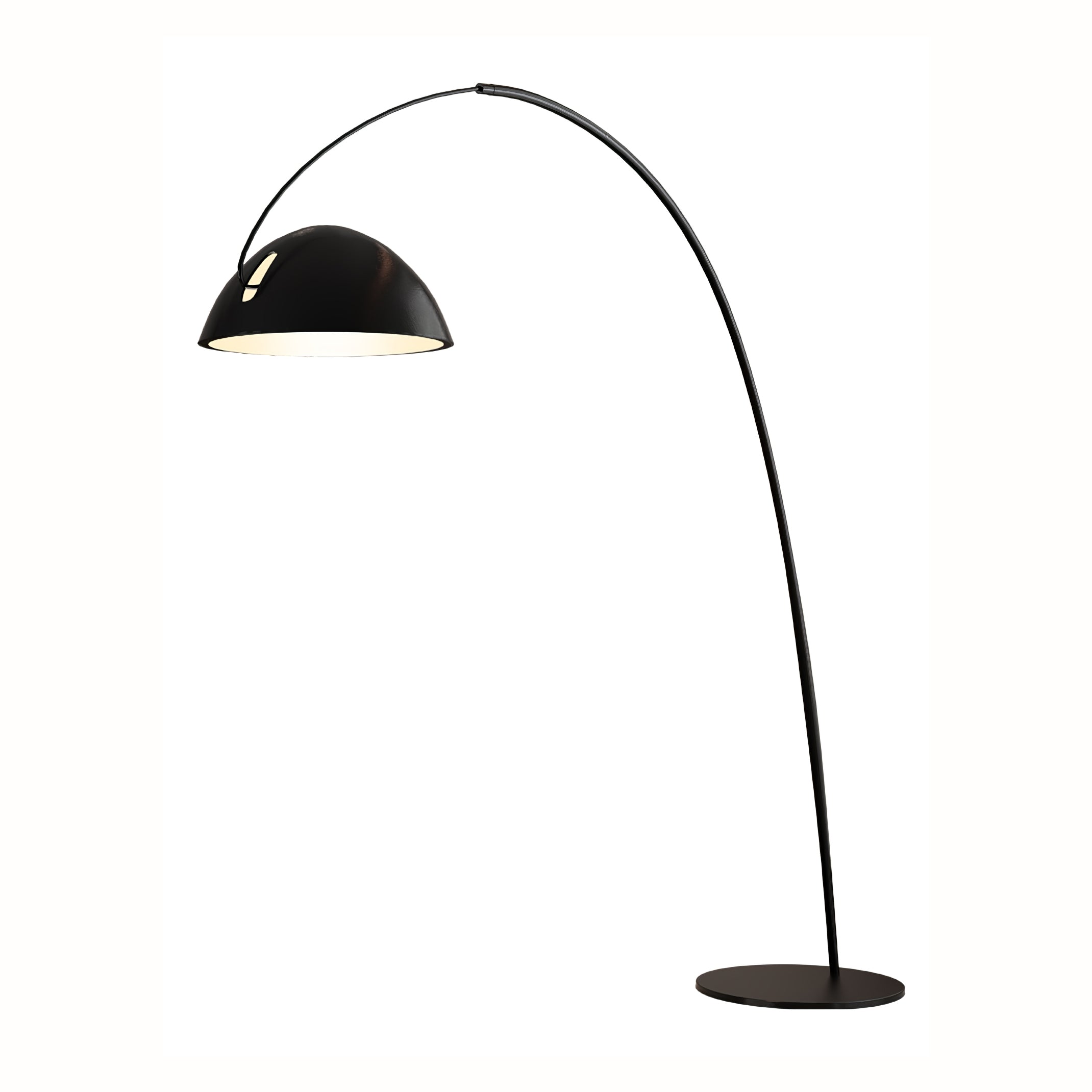Modern Scandinavian Verse Arc Floor Lamp with Adjustable Swivel Shade for Living Room