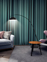 Modern Scandinavian Verse Arc Floor Lamp with Adjustable Swivel Shade for Living Room