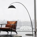 Modern Scandinavian Verse Arc Floor Lamp with Adjustable Swivel Shade for Living Room