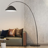 Modern Scandinavian Verse Arc Floor Lamp with Adjustable Swivel Shade for Living Room