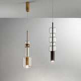 modern-polyrhythm-pendant-light-with-aluminum-and-hand-blown-glass-shade
