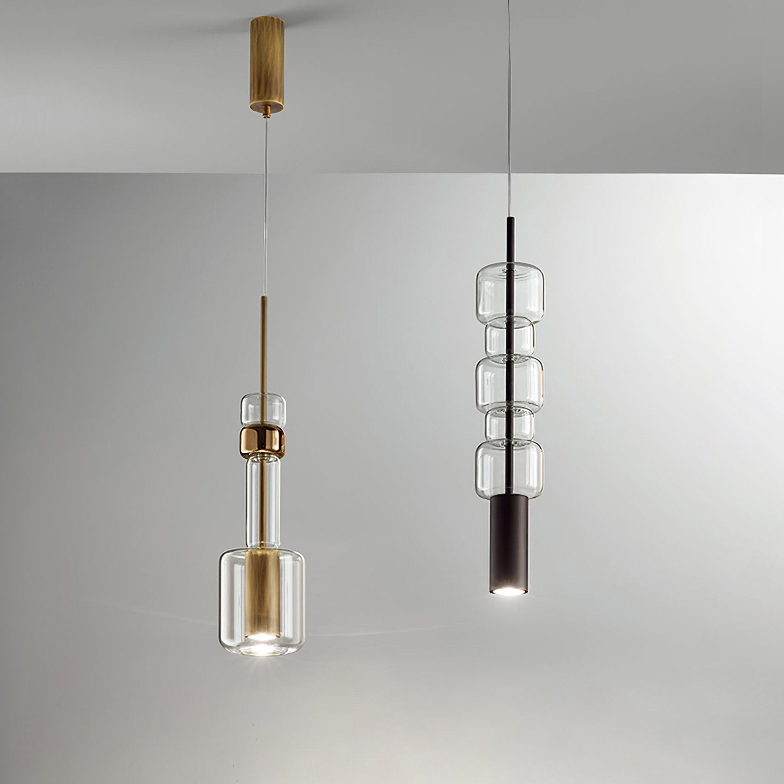 modern-polyrhythm-pendant-light-with-aluminum-and-hand-blown-glass-shade