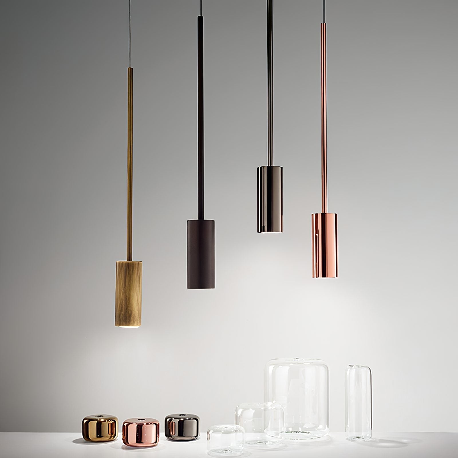modern-polyrhythm-pendant-light-with-aluminum-and-hand-blown-glass-shade