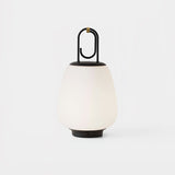 Portable Rechargeable LED Lantern Table Lamp Glass Shade Nordic Style Bedside Light