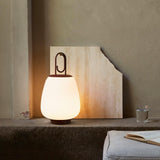 Portable Rechargeable LED Lantern Table Lamp Glass Shade Nordic Style Bedside Light