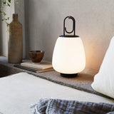 Portable Rechargeable LED Lantern Table Lamp Glass Shade Nordic Style Bedside Light