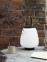 Portable Rechargeable LED Lantern Table Lamp Glass Shade Nordic Style Bedside Light