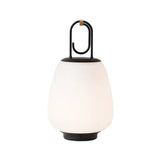 Portable Rechargeable LED Lantern Table Lamp Glass Shade Nordic Style Bedside Light
