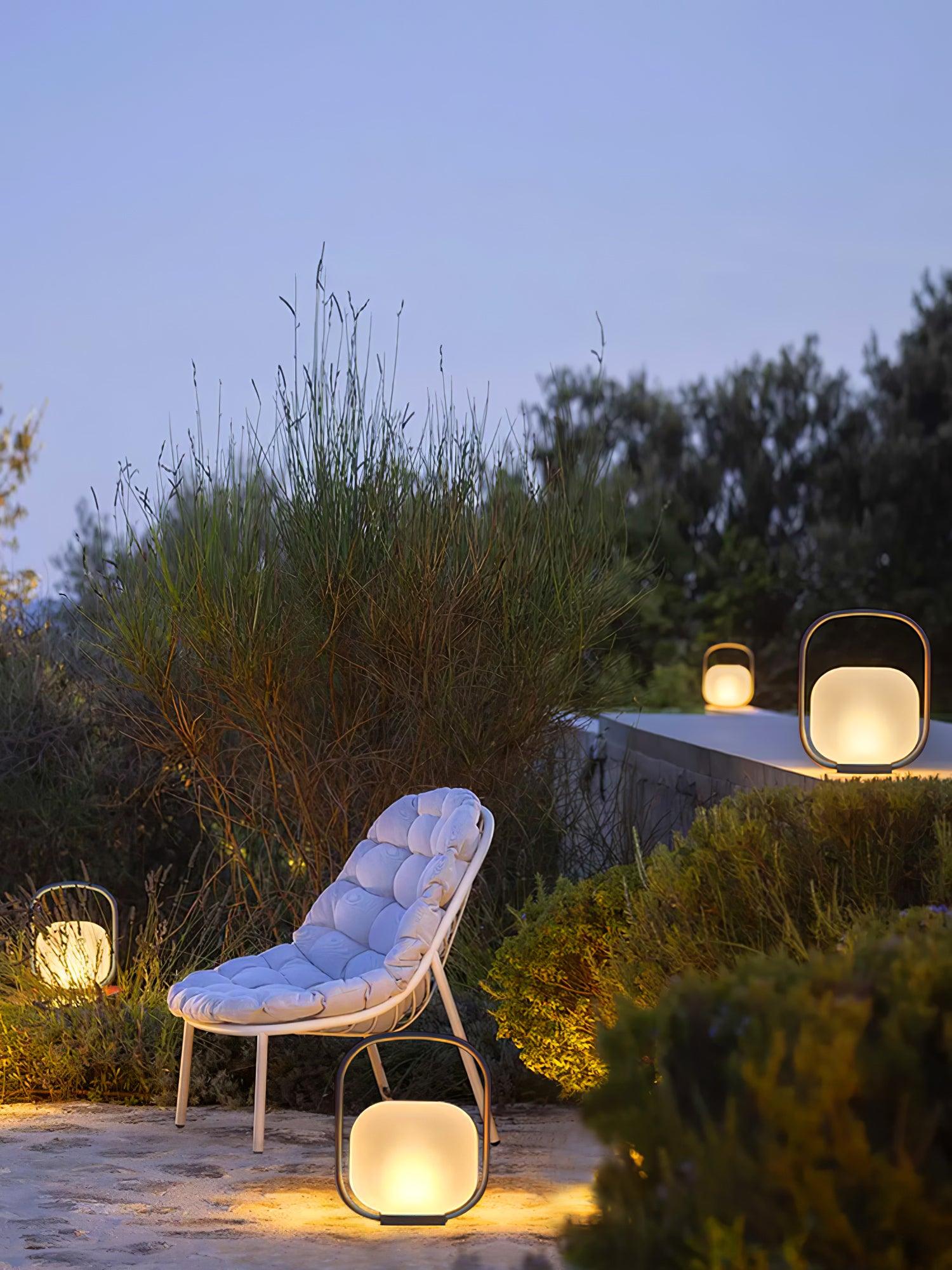 Modern Rechargeable Portable Outdoor Lantern Table Lamp for Garden and Patio