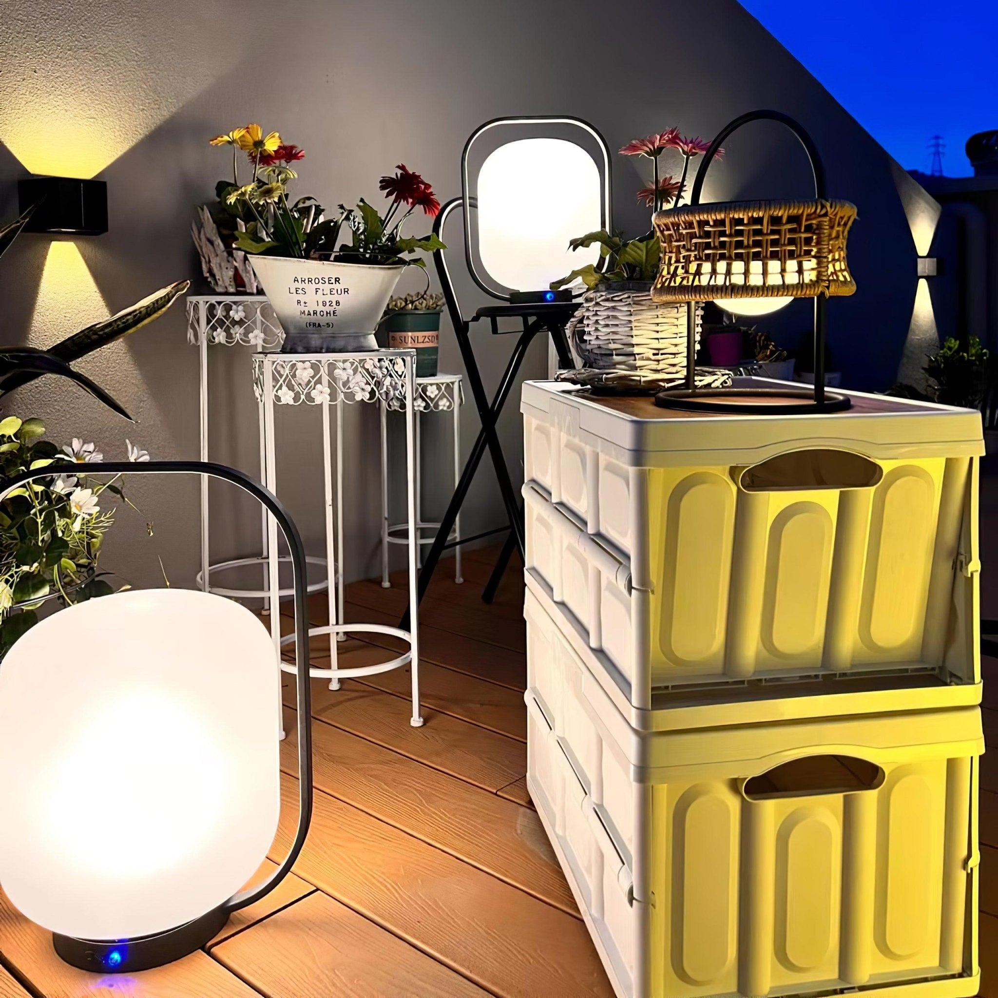 Modern Rechargeable Portable Outdoor Lantern Table Lamp for Garden and Patio