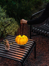 Rechargeable Portable Pumpkin Table Lamp LED Battery Operated Resin Desk Light