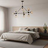 modern-black-geometric-chandelier-with-cognac-glass-globes-for-mid-century-living-spaces