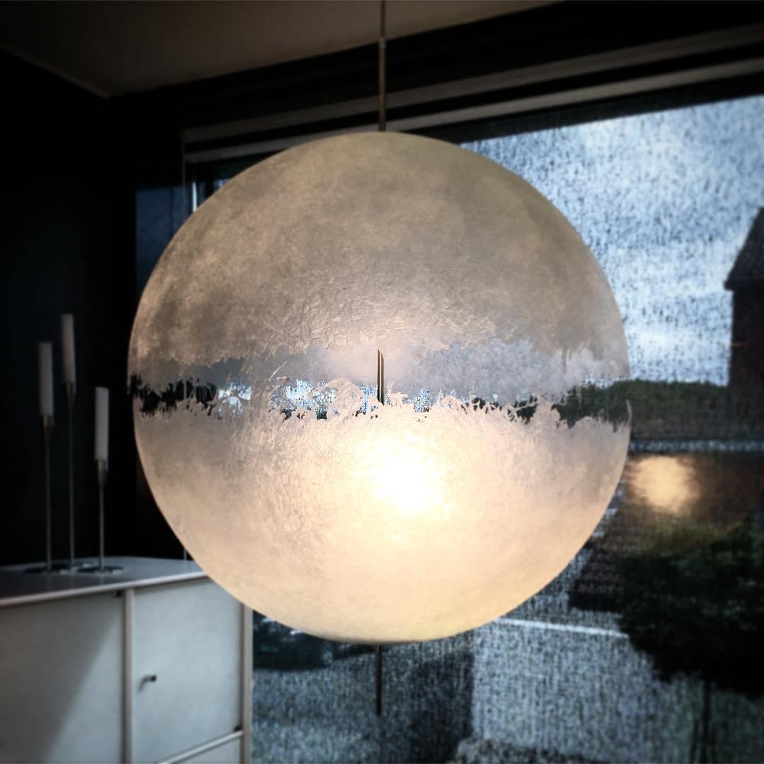 Modern Artistic Fiberglass Table Lamp Textured Hand Painted Nightstand Light for Bedroom